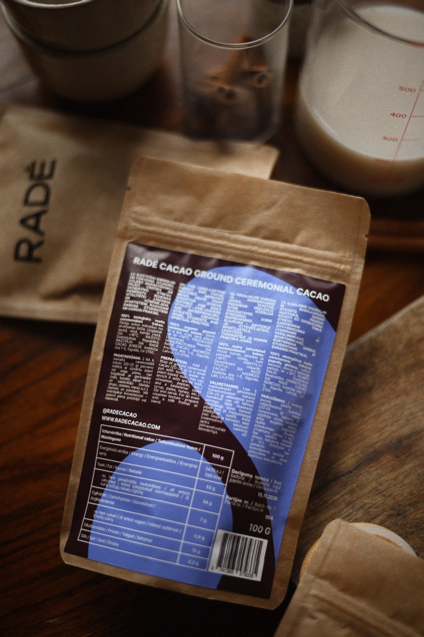 RADÉ CACAO - CEREMONIĀLAIS KAKAO KLUČOS 250g vai 500g